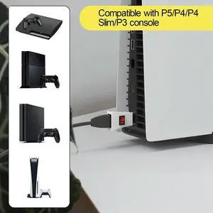Power Protection Switch Portable Game Console ON/Off Power Control Switch for PS5/PS4/PS3/Xbox Series X Console