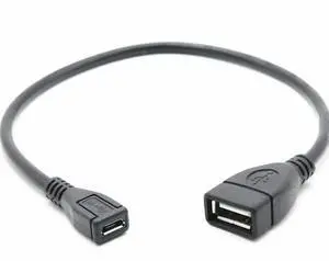 USB 2.0 Female to Micro USB Female Adapter USB 2.0 Charger Cable Data Transfer Converter Adapter USB Extension Cable