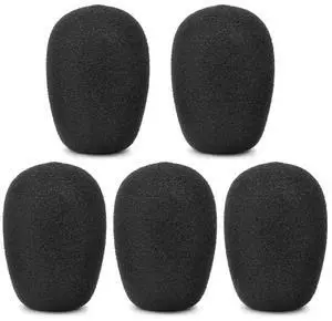 5x Black Mic Protector Replacement Headset Foam Covers Windscreen Windshield Sponge Covers Mic Cover for BlackShark V2 Pro