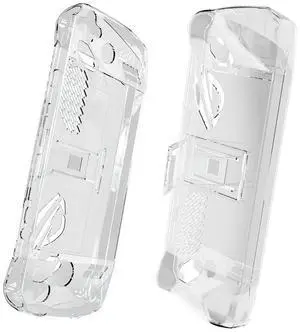 Transparent Protective Case Game Console Protector Cover Shockproof Anti-fall with Folding Stand for ROG Ally Game Console