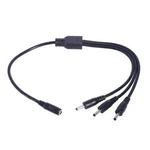 3.5mm x 1.35mm 1 female to 3 Male 3 way DC Power adapter Cable 3.5x1.35mm Splitter connector Plug extension for CCTV LED strip