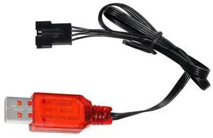 1PC 7.4V SM-4P Plug USB Charger For DE36W DE65 HM202 EC08 EC16 RC Car Charger Cable