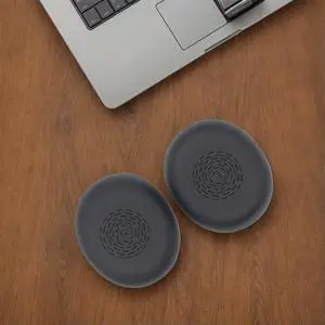 Replacement Ear Pads Protein Leather Ear Cushions Soft Foam Cushion Cover for Jabra Evolve2 65UC/65 Flex Headphones