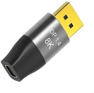 Mini DP to Displayport 1.4 Adapter Converter 8K@60Hz 144Hz DP Male to Mini DP Female Adapter for MacBook Projector PC Monitor
