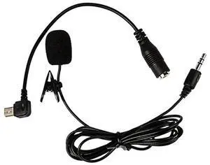 3.5mm Active Clip Microphone with Mini USB Audio Adapter Mic Cable for Gopro Hero 3 3+ 4 Action Camera Accessories Kit