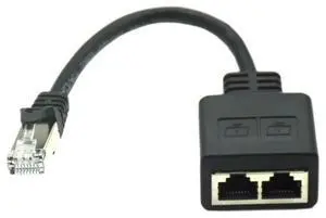 RJ45 Cable Splitter Converter 1 Male In to 2 Female Out CAT7 Network Cable Extend Adapter LAN Ethernet Connector