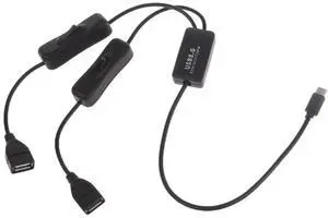 USB 3.1 Type-C OTG HUB Cable 2 in 1 USB C 3.1 Male to Female Plug Cable Hub Type-C to Double USB 2.0 converter cable