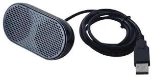 USB Speaker Portable Loudspeaker Powered Stereo Multimedia Speaker for Notebook Laptop PC(Black)