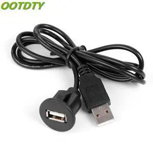 OOTDTY 2m PC Car Dash Board Mount USB 2.0 Male To Female Socket Extension Panel Cable OOTDTY 2m PC Car Dash Board Mount USB 2.0 Male To Female Socket Extension Panel Cable