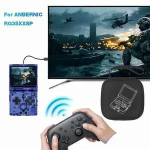 Protective Case Shockproof Handheld Game Console Case with Handle Console Carrying Bag for ANBERNIC RG35XXSP Retro Game Console