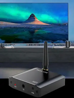2 In 1 BT 5.3 Transmitter Receiver Wireless Audio Adapter Stereo Music Wireless Adapter for TV Car PC