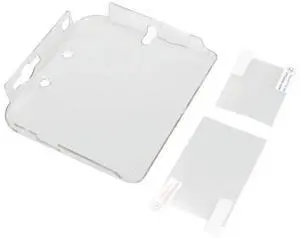 Transparent Plastic Hard Case Cover Shell For Nintendo 2DS+FilmHard Case Cover Shell+Anti Dust Film For Nintendo 2DS