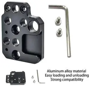 Aluminum Alloy Adapter Board with 1/4 3/8 Hole Cold Shoe l Monitor Mount Holder Plate for Ronin RS3/RS2/RSC2/SC/S Gimbal