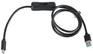 60W USB Male to Type C male Quick Charging Cable Charger 10Gbps Data Transfer Cable with on-off Switches For pc phone Light Fan