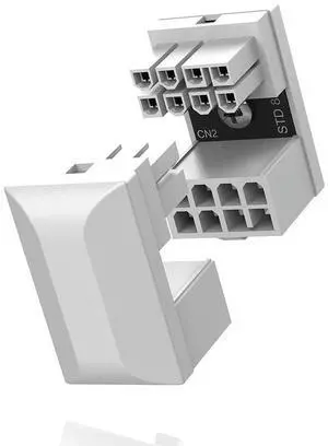 ATX 8 Pin Female To 8 Pin Male Angled Power Adapter Computer Parts Angled Turning Connectors Accessories for Video Card