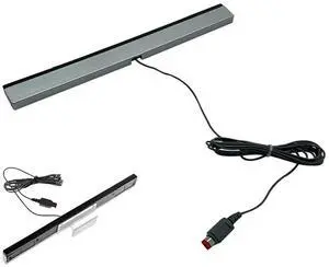 Wired Infrared Ray Sensor Bar with Extension Cord Video Game Sensor Bar Wired Remote Sensor Bar for Nintendo Wii Wii U Console