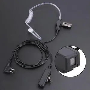 Tube Earpiece Headset for Two Way Radios Anti-noise Microphone for Hiking Police Teamwork Surveillance