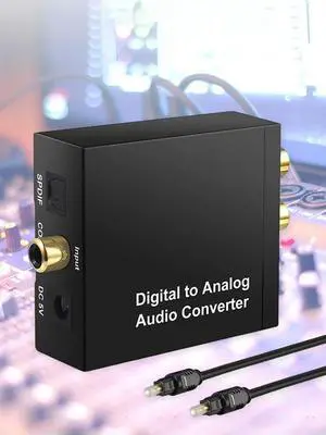 192KHz Digital To Analog Audio Converter Digital Coaxial SPDIF To Analog RCA 3.5mm Jack Optical To 3.5mm Jack Adapter