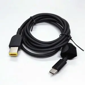 65W Type C USB-C to Rectangle 11.0x4.5mm Power Plug PD Emulator Trigger Charge Cable for ThinkPad X1 Carbon 1.5M