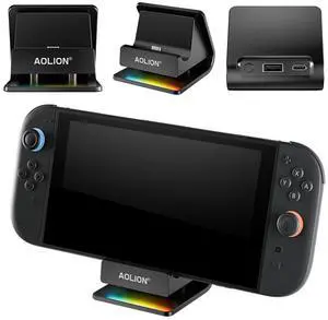 Portable Charging Dock with RGB Lights Charging Station for Nintendo Switch2 Game Console Base Dock