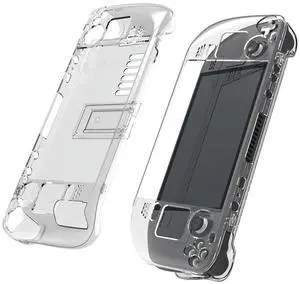 Anti Slip PC Shell Back Case Fit for Steam Deck Crystal Clear Game Console Cover