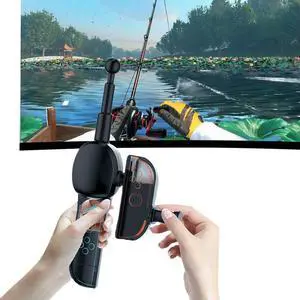 Fishing Rod for Nintendo for Switch 2 Joy-Con Fish Game Kit Game Handle Grip Handle Stand Holder for Bass Pro Shops-The Strike