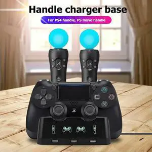 4 in 1 Game Controller Charger Joypad Charging Dock Station for PS4+PS Move Game Playing Accessories