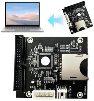SD To IDE 3.5 Inch 40Pin IDE Hard Disk Drive Adapter 40Pin Male Adapter Compatible with DOS/Linux/98/XP/VISTA/NT
