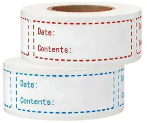 250Pcs Kitchen el Paper Waterproof Food Date el Stickers No Adhesive Residue for Glass l Plastic Containers