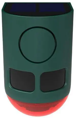 Solar Outdoor Motion Sensor Alarm 129dB Loud Sound Noise Maker To Deter Raccoon Deer Skunk Bear Coyote for Yard Farm Garden