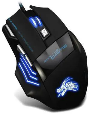 Gaming Mouse 7-Color Backlight 5500 DPI Adjustable USB Wired Optical Mice for PC Office Notebook Mice Mouse Pro Gamer