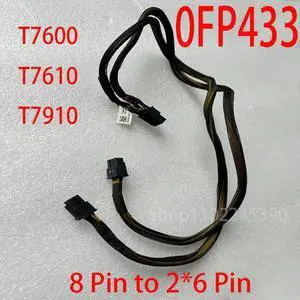 For T7600 T7610 T7910 Workstation Power Supply Cable FP433 0FP433 Video Card 8 Pin To Double 6 Pin