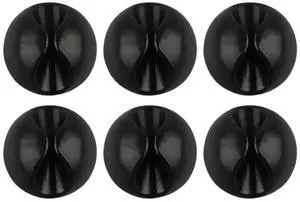 6Pcs Desktop Wire Organizer Wear Resist Silicone Cord Clips Desktop Wire Management Clips for Nightstand Power Cord Mouse Cable