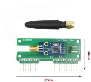 For Flipper Zero CC1101 433Mhz Development Board Lightweight GPIO CC1101 Mouse Module SubGhz GPIO 433Mhz Antenna Module