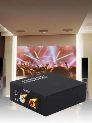 192KHz Digital SPDIF Optical To Analog L/R RCA Converter Optical To 3.5mm Jack Adapter Optical To L/R DAC Decoder