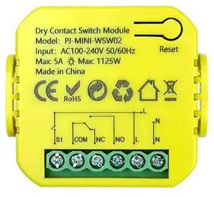 Tuya Life Dry Contact Switch Module App Remote Control Timer Function 5A DC12V 24V AC100-240V Supports Alexa Google