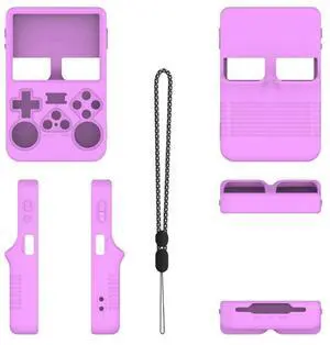 Silicone Protective Case for ANBERNIC R36S Handheld Game Console (Black)