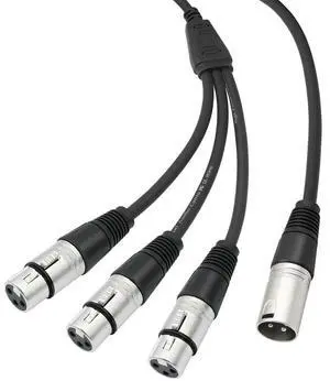 3Pin XLR Splitter Foil+Braided Shielded Audio Cable Adaptor Wear Resist Balanced XLR Mic Cord for Mixer Microphone Amplifier