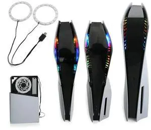 RGB LED Light Strip Atmosphere Light for PS5/Slim/Pro Console USB Light Ring Kit DIY Decoration Accessories