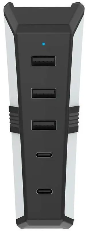 5 Ports Charger Adapter Converter with 3x USB 2.0 1x USB Type-C 1x Type-C 3.1 USB Port Extender for 5 Pro Console