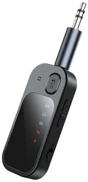 BT5.4 Hifi Wireless Adapter 3.5mm AUX 2 In 1 BT Transmitter Low Latency Dual Stream Wireless Adapter for TV Car PC Headphones