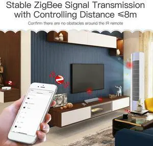ZigBee Wireless Remote Controller Works with Alexa Google Home Air Conditioner TV IR Remote Powered by Tuya