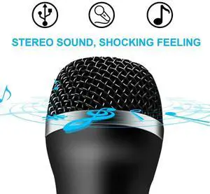Universal USB Wired Microphone Karaoke Mic for Nintendo Switch Wii Xbox PC Chatting Gaming Podcast Recording