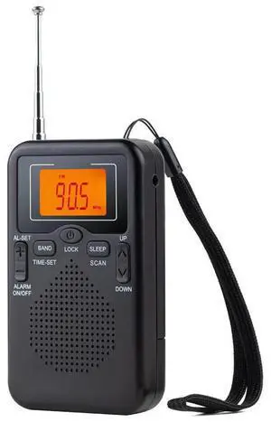 AM/FM Radio with Headphone Jack Operated Radio Digital Alarm Clock for Indoor Outdoor & Emergency Use