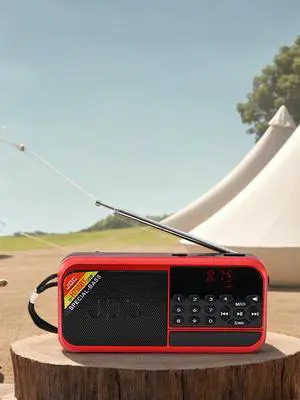Digital FM Radio BT Wireless Speaker Support TF Card USB Drive Portable Radio with LED Screen Display for Home Outdoor