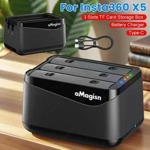 For X5 Charger 3 Slots TF Card Box Lightweight Charging Hub Fast Charging Charging Accessories