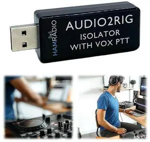 AUDIO2RIG Amateur Radio USB Sound Card Connector USB Sound Card Connector Isolator Radio Connector for KENWOOD YAESU ICOM