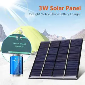 3W 5V Solar Panel Charger Photovoltaic Cells Phone Power Bank for Solar Light for 3.7V 3-5V /Phone Charger