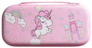 Game Console Case Large Capacity Hard Protective Carry Case with Game Card Slots Shockproof Console Bag for NS2