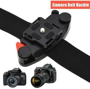 Quick Release Waist Belt Buckle Mount Clip Plate Aluminum Alloy Camera Waist Belt Clip Quick Release Hanging Buckle for SLR DSLR